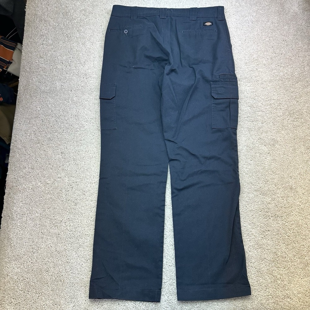 Dickies Men's 36x30 Blue Slim Straight Leg Flex Fabric Cargo Pocket Pants
